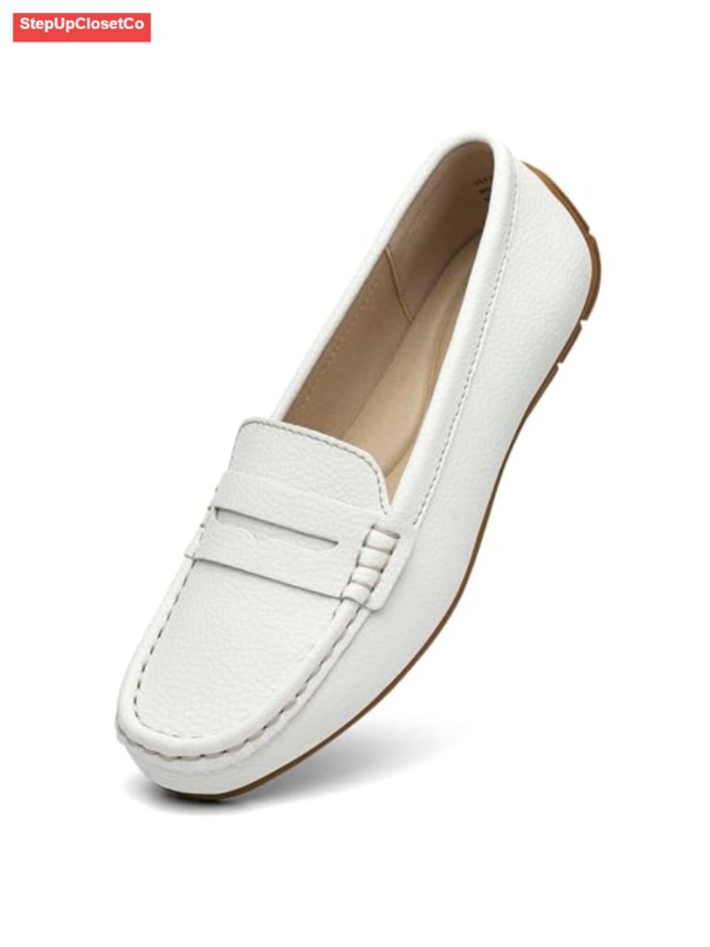 Leather Penny Loafers Slip-On Flats Business Casual Work Shoes